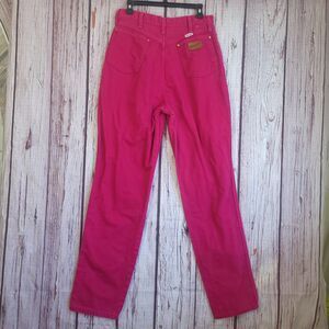 Wrangler VTG 30x34 Juniors 16MWVFS 34 1980s USA Pink High Straight Tall
